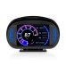 P2 HUD OBD2 Display Head Up Display Car with Slope Meter GPS Speedometer RPM Gauge On-board Computer