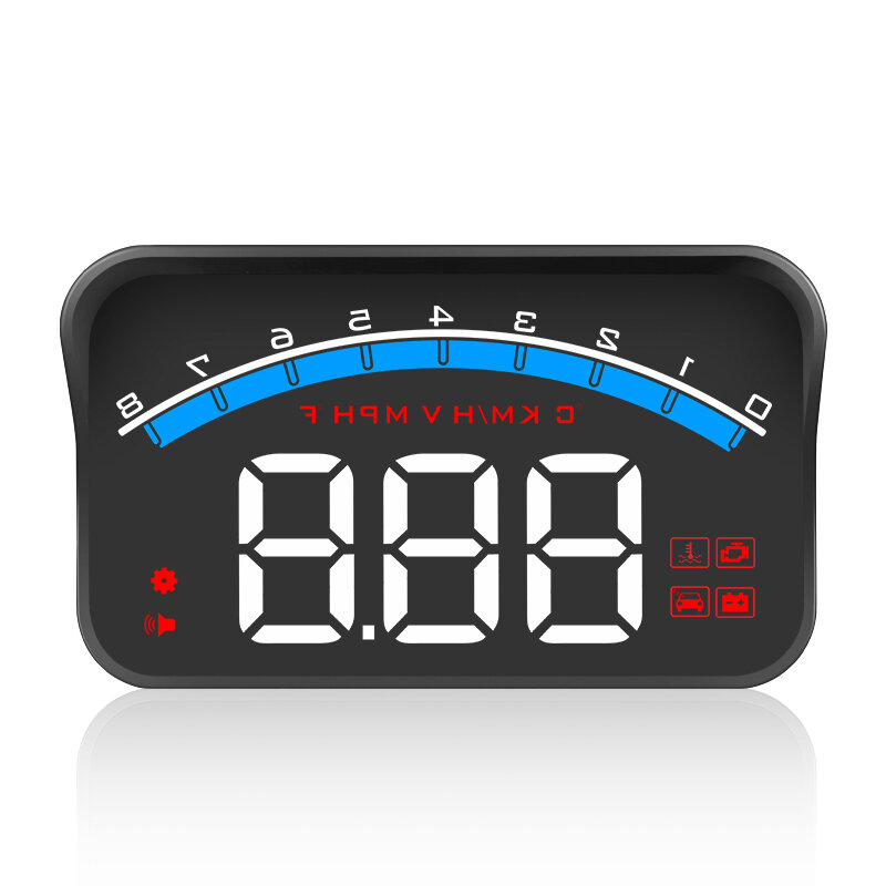Universal Car Head Up Display High Definition LED Display OBD HUD Windshield Projector Overspeed Security Alarm