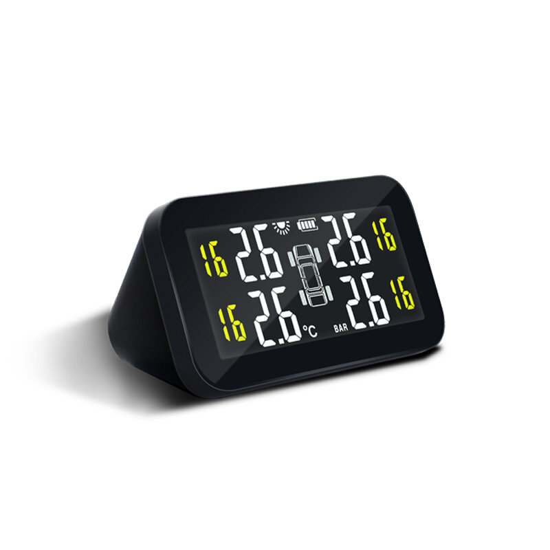 Wireless TPMS Tire Pressure Monitor Car Tire Pressure Monitoring System Real-Time Monitoring Solar Charging Tire Pressure Sensor