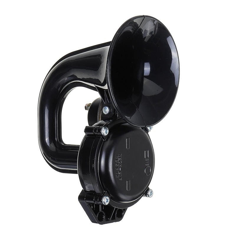 12V 300dB Electric Snail Air Horn Loud Sound Black For Car Motorcycle Truck Boat