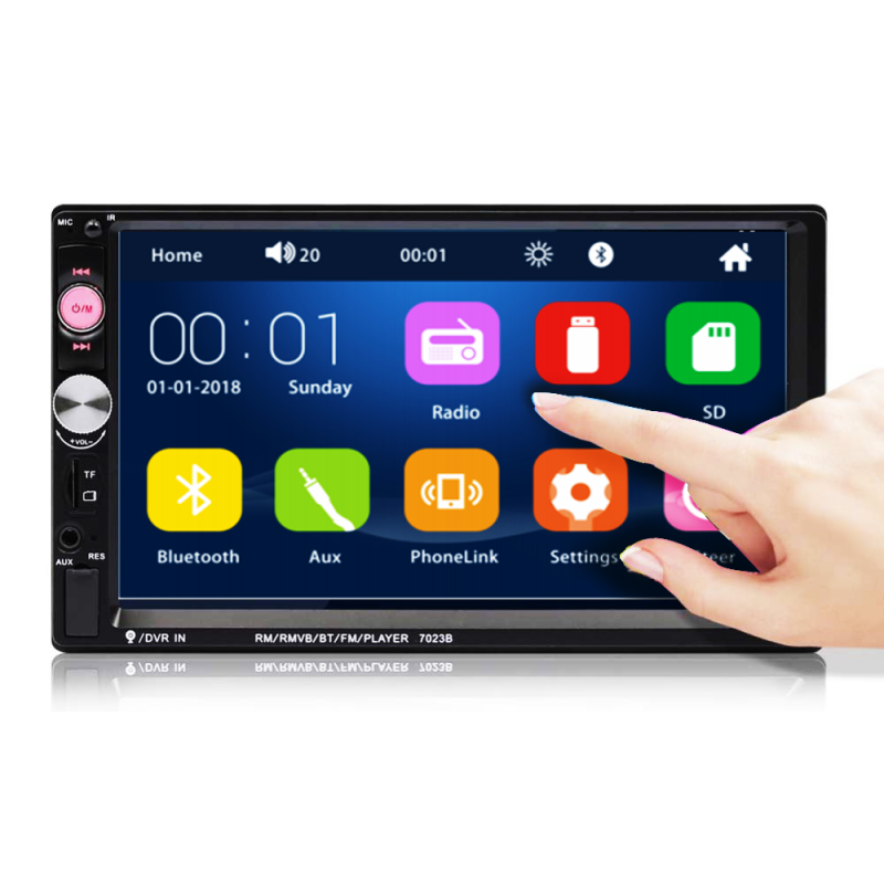 iMars 7023B 7 Inch 2 DIN Car MP5 Player Stereo Radio FM USB AUX HD bluetooth Touch Screen Support Rear Camera