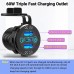 12V-24V 60W Triple USB Car Charger Socket PD3.0 & Dual QC3.0 with Touch Switch Fast Charge Adapter Bus Trailer Boats