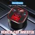 12V/24V to 220V Car Inverter 200W 3.0 Fast Charge +Type-C Car Charger Socket with Intelligent Digital Display for Phone Tablet
