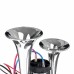 12V 300db Electric Horn Trumpet Marine Chrome Fog Stainless Steel Boat Truck