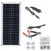 15W Solar Panel 12V Battery Charger 60A / 100A Dual USB Controller For RV Travel Car Camping