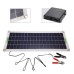 15W Solar Panel 12V Battery Charger 60A / 100A Dual USB Controller For RV Travel Car Camping