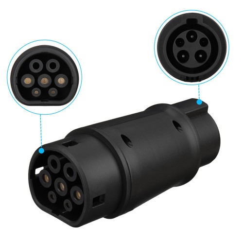 32A 22KW EV Charger Adaptor For GBT to Type 2 Electric Vehicle Connector Type 2 to Type 1 SAE J1772 7.2KW Conventor