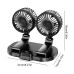 360° Adjustable Dual Head Car Fan USB for Car Home Cooling Fan Powerful Double-Head 2 Speed Electric Fan Silent Foldable