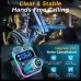 48W Car bluetooth 5.0 Transmitter with Dual Mic LED Display QC3.0 PD PPS Fast Charger BASS Hi-Fi AUX Wireless Hands-Free Calling