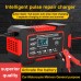 RJtianye European Standard 12V 6A Smart Pulse Repair Charger for SUV Motorcycle Charger LED Screen Display