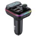 T70 bluetooth V5.0 FM Transmitter 20W PD + QC3.0 USB Car Charger 9 Colors RGB Backlit Light Larger LCD Digital Display Wireless Radio Adapter HiFi Music Play Car Kit With Mic