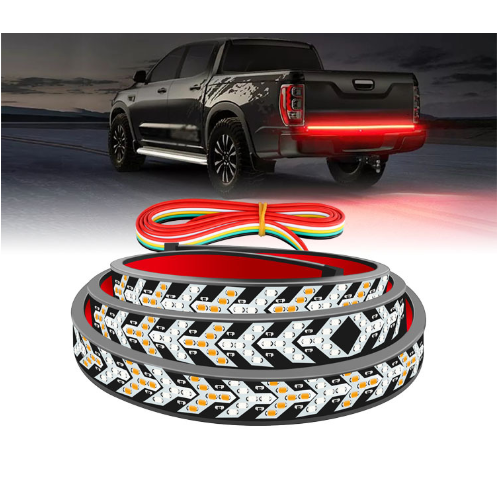 12V Car Brake Turn Signal Trunk SUV RV Flexible LED Strip Light Tail Reverse Lights for Jeep Container Cargo Pickup Bakkie