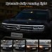 12V Universal Car Hood Decorative Light Yellow White Dynamic LED Daytime Running Light Strip Auto Headlight Strips Scan