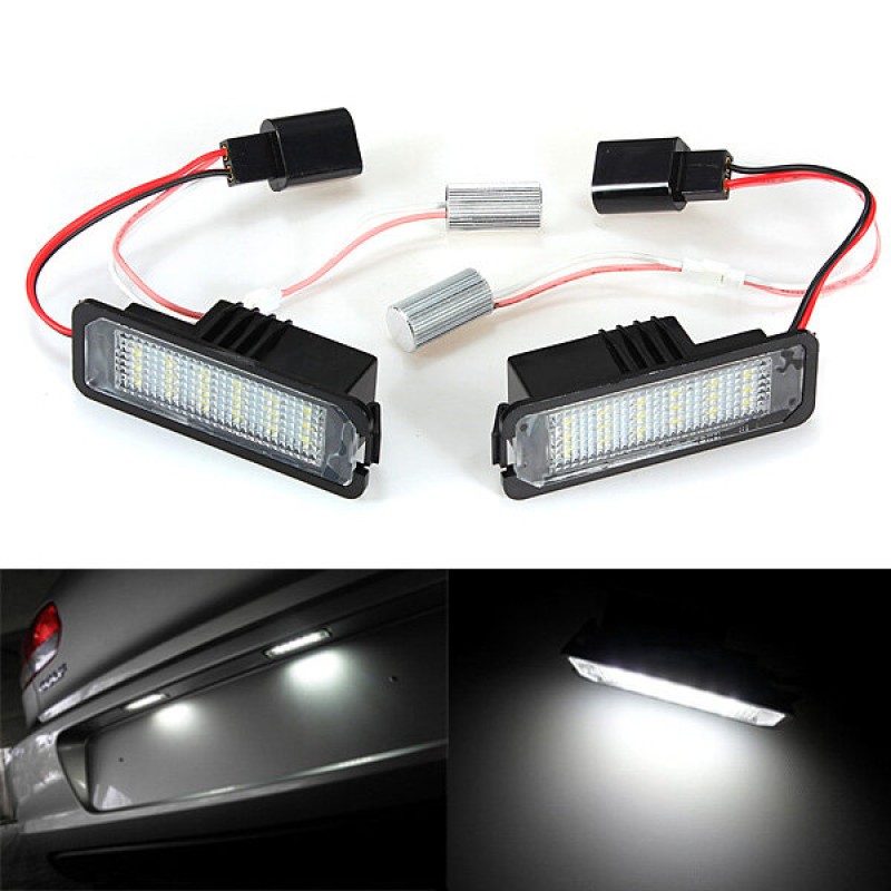 18 SMD LED License Number Plate Light for VW Golf Mk4 MK5 Passat Polo