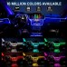 1IN1 2M RGB LED Atmosphere Car Interior Ambient Light Fiber Optic Strips Light by App Control Neon LED Auto Decorative Lamp