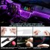 1IN1 2M RGB LED Atmosphere Car Interior Ambient Light Fiber Optic Strips Light by App Control Neon LED Auto Decorative Lamp