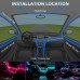 1IN1 2M RGB LED Atmosphere Car Interior Ambient Light Strips Light by App Control Neon LED Dash Board Decorative Lamp