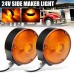 24V Side Maker Light Earring Amber Mirror Lamp For Trailer Truck Lorry