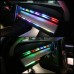 2 In 1 Symphony Car LED Phantom Atmosphere Light 110cm+35cm USB Plug With APP Control Ambient Interior Decorative Lamp