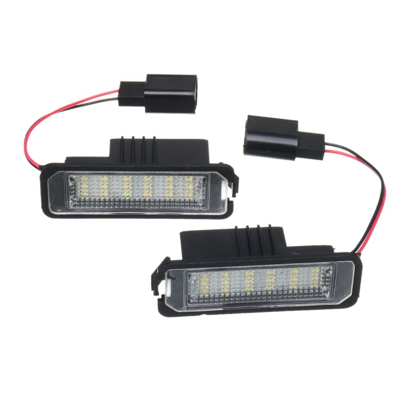 2PCS 18 LED License Number Plate Car Lights For VW Golf MK4 MK5 MK6 Passat Lupo Polo 9N