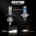 2PCS 30000LM E2 Canbus LED Headlight H4 H7 H11 Car Front LED Fog Lamp Bulbs DC9-18V Hi-Low Beam