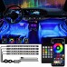 72LED Car Interior Ambient Foot Strip Light Backlight Remote with App Music Remote Control RGB Decorative Lamps