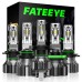 FATEEYE A700-F1 DC 9V-18V Car LED Headlight Bulbs 10000LM/ Pair for Car Modification 6500K Front LED Headlamp High Low Beam