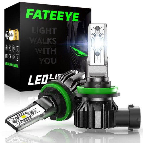 FATEEYE A700-F1 DC 9V-18V Car LED Headlight Bulbs 10000LM/ Pair for Car Modification 6500K Front LED Headlamp High Low Beam