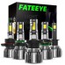 FATEEYE A700-F6 2PCS 60W LED Car Headlight Bulbs 13000LM LED Front Headlamp 6500K IP68 Waterproof for Car Modification