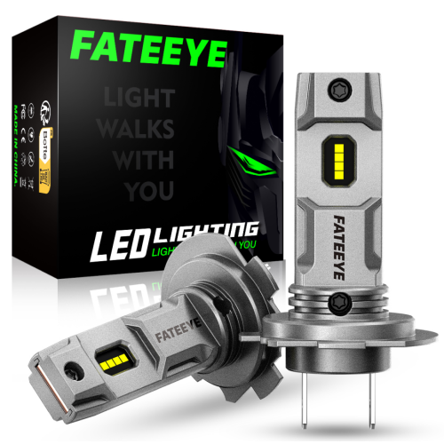 FATEEYE A700-F8 H7 6500K 2PCS 50W Car Headlight LED Bulbs 10000LM Waterproof 12V-24V LED Front Headlamp White Light