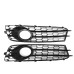 Front Fog Light Lamp Grille Grill Cover Honeycomb Hex  Chrome Silver For Audi A3 8P S-Line 2009-2012