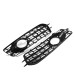 Front Fog Light Lamp Grille Grill Cover Honeycomb Hex Glossy Black For Audi A3 8P S-Line 2009-2012