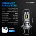 NOVSIGHT N64 Pair 6500K Car LED Headlight Bulbs H7 6000LM/Pair LED Headlamp IP68 Waterproof for Car Lighting Modification