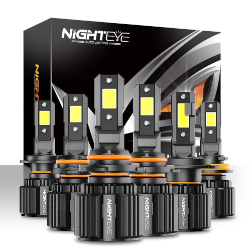 NightEye Auto Lighting A315-S4 2PCS Car LED Headlight Bulb 15,000LM/PAIR LED Front Headlamp 6500K White IP68 Waterproof