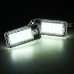 Pair 18LED License Number Plate Lights CANBUS Error Free For Audi A3 S3 A4 A6 S6 A5 RS4