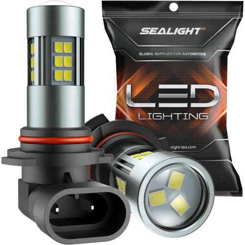 SEALIGHT F1 Pair 4W 380LM Car LED Headlight Blubs 6000K Cool White IP67 Waterproof LED Fog Light Bulbs