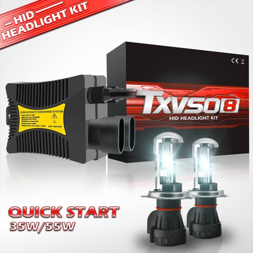 TXVSO8 LX Pair 55W Car Xenon Headlights IP68 Waterproof Rate Car Headlamp 6000K Color Temperature Super Bright