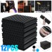 12Pack Sound-Absorbing Cotton Soundproof Foam Panels Noise Dampening Sponge