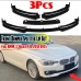 LOWER FRONT GLOSS BLACK SPLITTER SPOILER BUMPER LIP For BMW 3 Series F30 2012-15