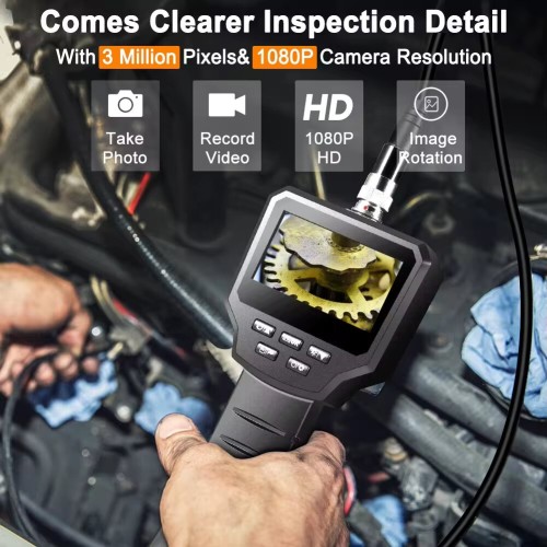 5M/10M Borehole Inspection Automotive Endoscope Camera 8mm 1080P HD Car Repair Tool Indoor Camera 4 LED Lights For Car Air Conditioner Repair