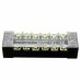 600V 15A 6 Position Double Row Wire Barrier Block Screw Terminal Strip Panel