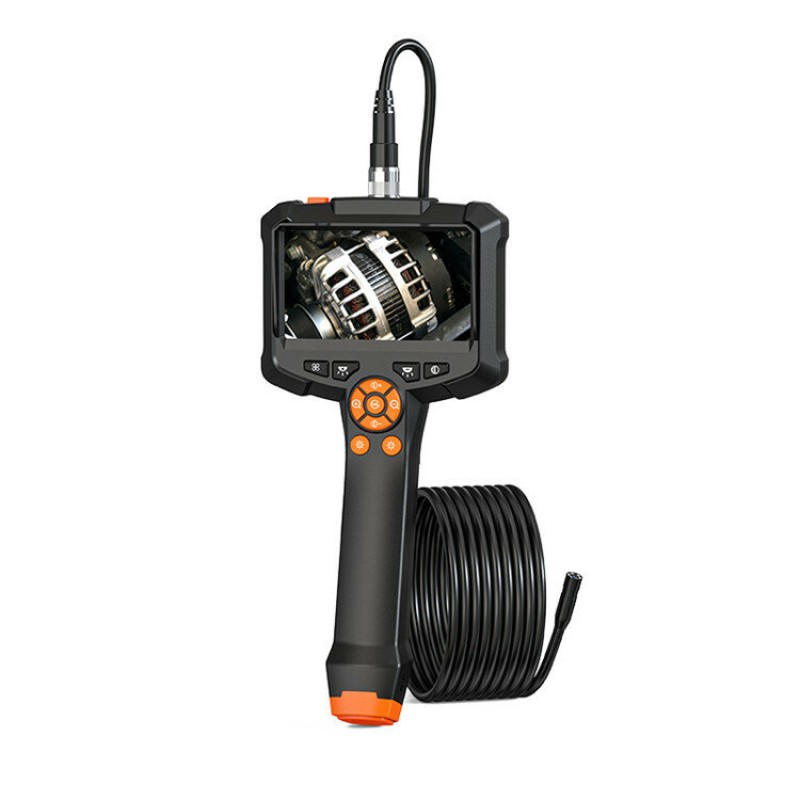 Handheld Car Endoscope Camera 4.3 inch IPS HD Screen Detachable Cable 8mm 2mp Industrial Borescope For Drain Pipe Waterproof