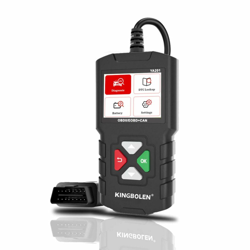 KINGBOLEN YA 201 Car Fault Code Reader Battery Tester OBD2 Scanner For Checking Engine Light