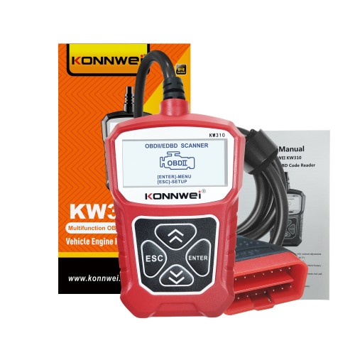 KONNWEI KW310 OBD2 Car Diagnostic Scanner EOBD Scan Tool DTC Engine Code Reader Voltage Test Built-in Speaker