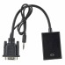 1080P Full HD VGA to HDMI-compatible Converter Adapter Cable with Audio Output VGA HD Adapter for PC Laptop to HDTV Projector