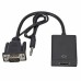 1080P Full HD VGA to HDMI-compatible Converter Adapter Cable with Audio Output VGA HD Adapter for PC Laptop to HDTV Projector