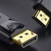 1.8M DisplayPort to HDMI-compatible Cable 4K*2K Converter Cable for Connecting Laptop to Projectors