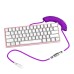 2.2m Mechanical Keyboard Coiled Cable DIY Handmade Woven/TPE Cable with USB Type-C Interface Data Cable