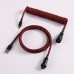 LANO Mechanical Keyabord Type-C Data Cable Detachable Aviation Coil Keyboard USB-C Coiled Cable