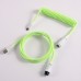LANO Mechanical Keyabord Type-C Data Cable Detachable Aviation Coil Keyboard USB-C Coiled Cable